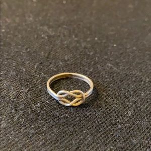 Sterling knotted ring